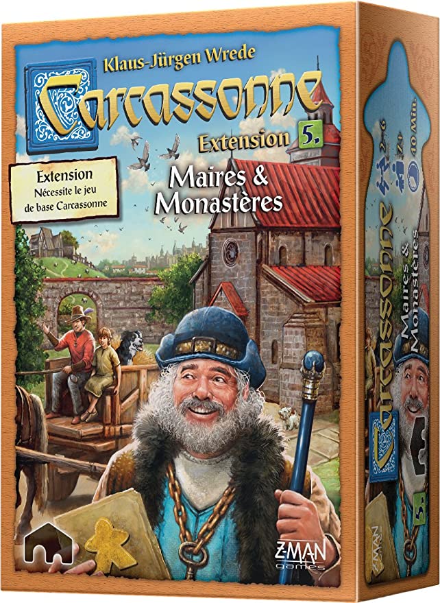 JEU CARCASSONNE - EXTENSION 5 : MAIRE ET MONASTÈRES