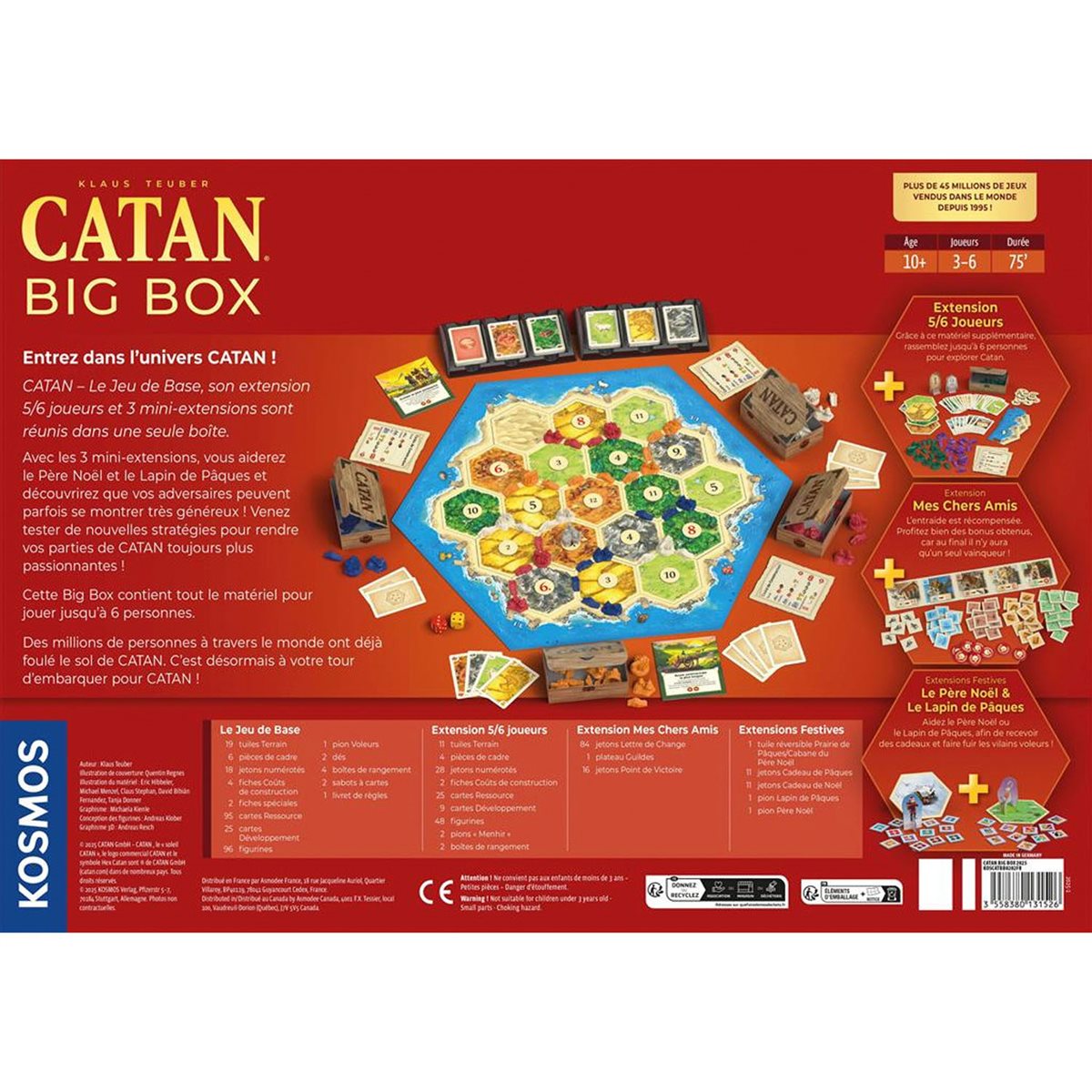 JEU CATAN - BIG BOX (JEU DE BASE + UNE EXTENSION + 3 SCÉNARIOS)