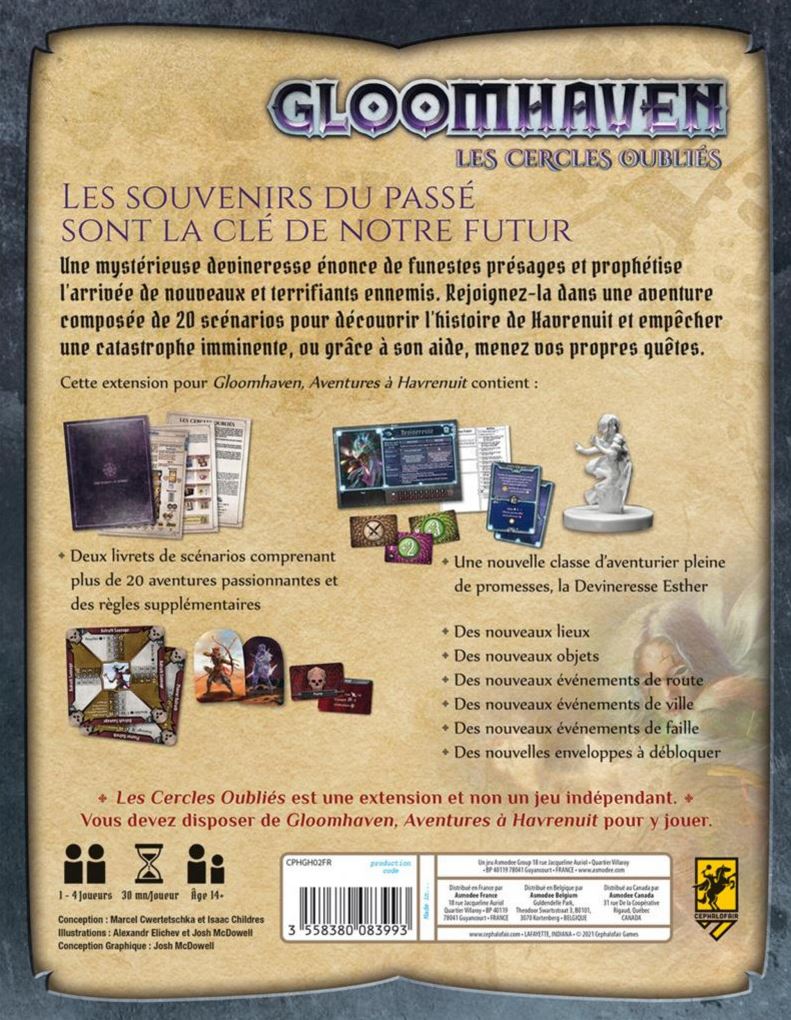 JEU GLOOMHAVEN - EXTENSION : LES CERCLES OUBLIÉS
