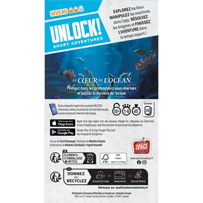 JEU UNLOCK! - SHORT ADVENTURES #12 - LE COEUR DE L'OCÉAN - Version française