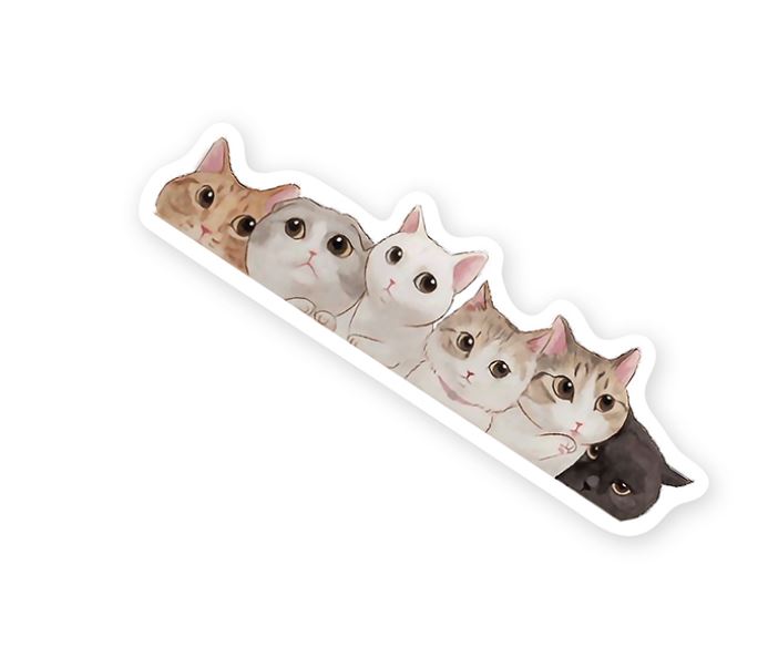 AUTOCOLLANT - ESCOUADE DE CHATS