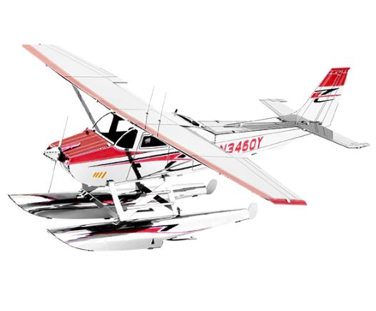 METAL EARTH - ARGENT HYDRAVION CESSNA 182 EA