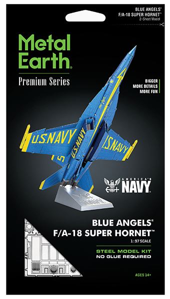 METAL EARTH - BLUE ANGELS® F/A-18 SUPER HORNET 2 FEUILLES