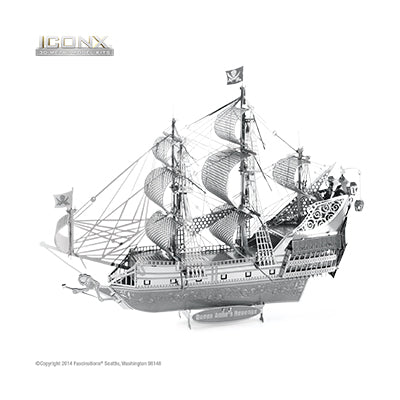 METAL EARTH ICONX - BATEAU À VOÎLES QUEEN ANN'S REVENGE