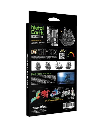 METAL EARTH ICONX - BLACK PEARL - BLACK MODEL