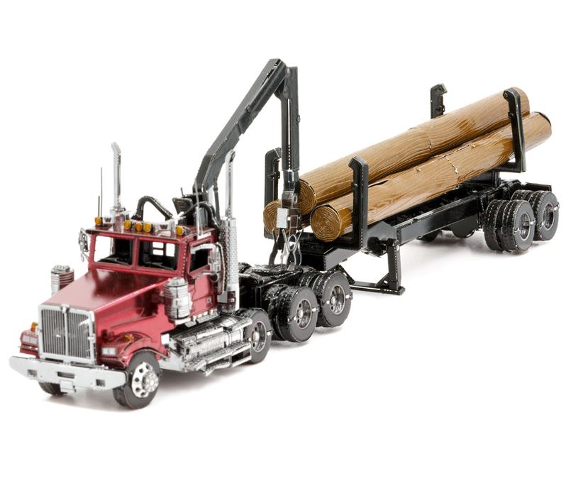 METAL EARTH ICONX - WESTERN STAR 4900SF CAMION GRUMIER ET REMORQUE 3 FEUILLES