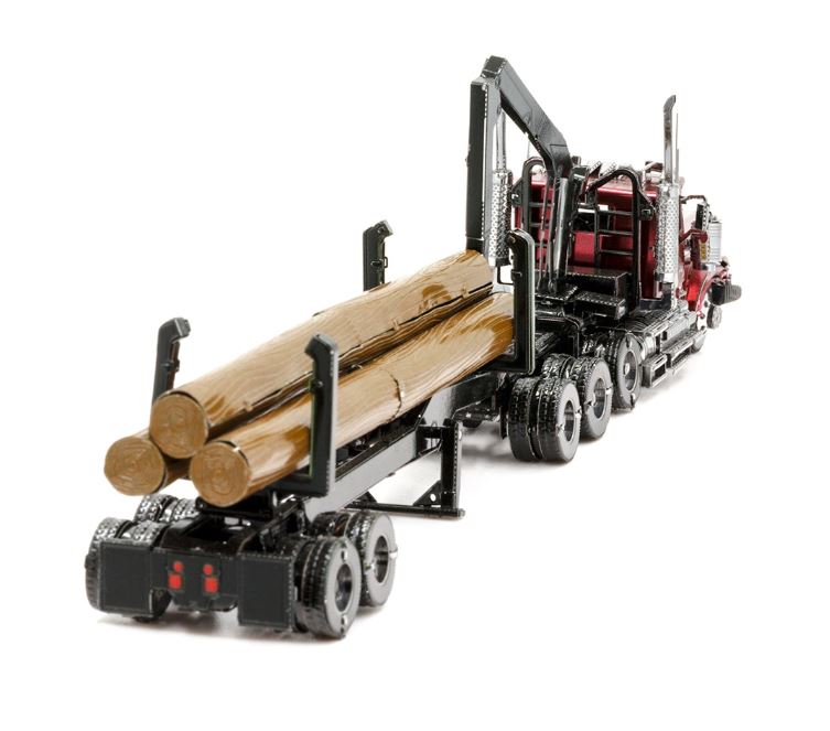 METAL EARTH ICONX - WESTERN STAR 4900SF CAMION GRUMIER ET REMORQUE 3 FEUILLES