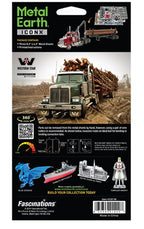 METAL EARTH ICONX - WESTERN STAR 4900SF CAMION GRUMIER ET REMORQUE 3 FEUILLES