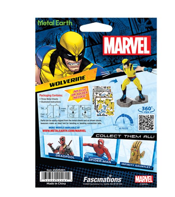METAL EARTH - MARVEL - WOLVERINE 3.5 SHEETS