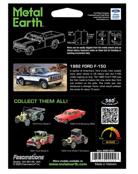 METAL EARTH - PICK-UP 1982 FORD F-150 3 FEUILLES