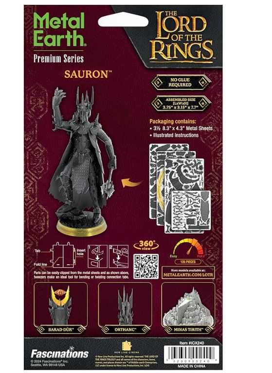 METAL EARTH PREMIUM SERIES - LE SEIGNEUR DES ANNEAUX - SAURON 3.5 FEUILLES