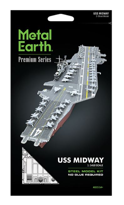 METAL EARTH PREMIUM SERIES - USS MIDWAY AIRCRAFT CARRIER 2 SHEETS