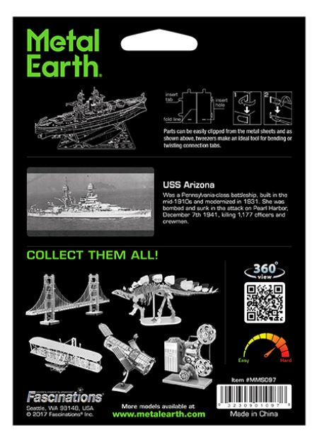 METAL EARTH - USS ARIZONA 2 SHEETS