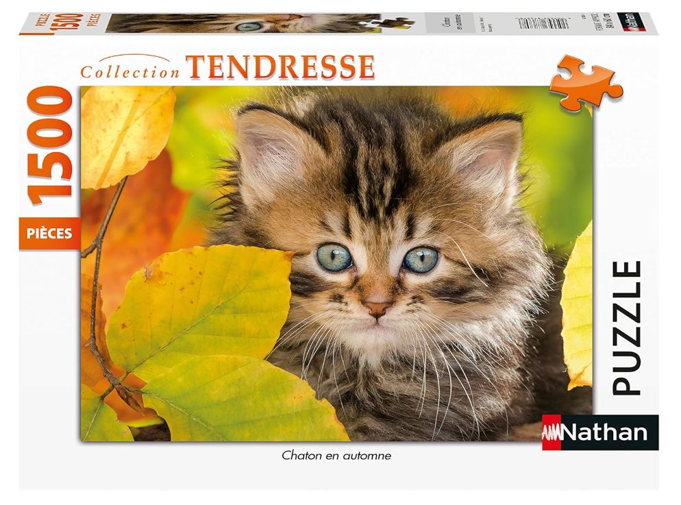 NATHAN CASSE-TÊTE 1500 PIÈCES - CHATON EN AUTOMNE #76-00945