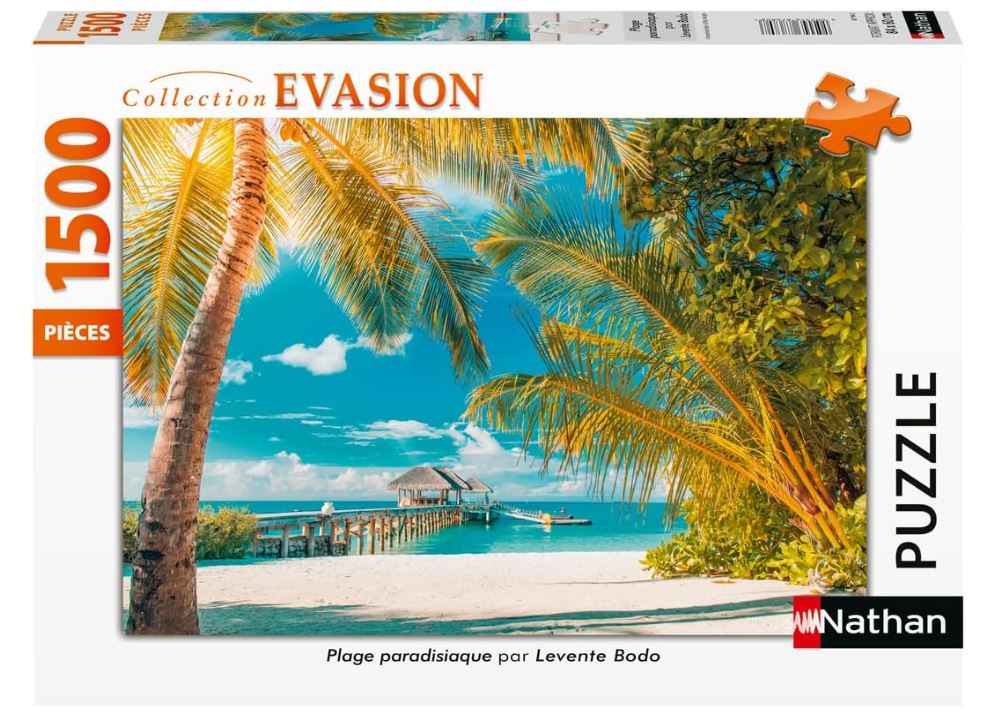 NATHAN CASSE-TÊTE 1500 PIÈCES - PLAGE PARADISIAQUE #76-00940