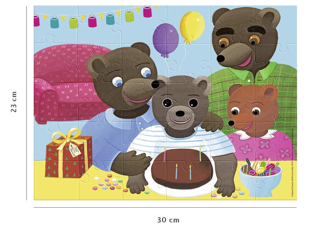NATHAN CASSE-TÊTE 30 PIÈCES - L'ANNIVERSAIRE DE PETIT OURS BRUN #76-86380