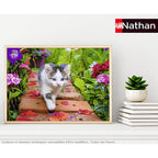 NATHAN JIGSAW PUZZLE 500 PIECES - KITTEN IN THE GARDEN #76-00968