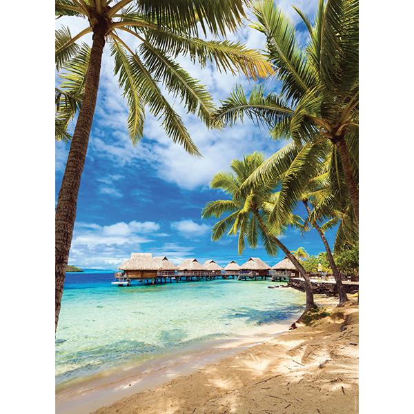NATHAN JIGSAW PUZZLE 500 PIECES - BORA-BORA BEACH, FRENCH POLYNESIA #76-00972