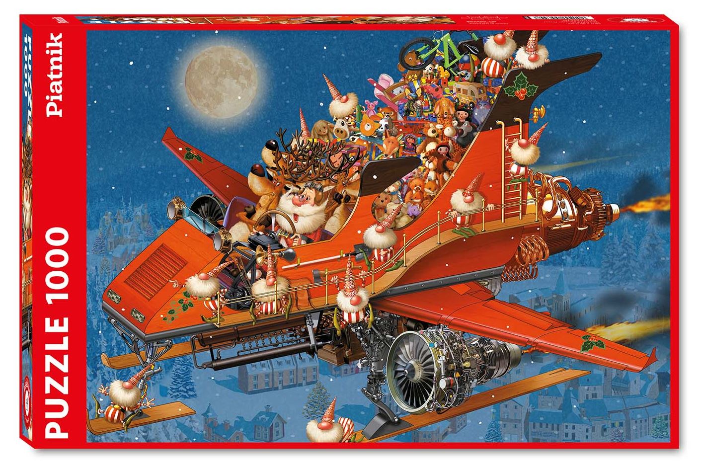 PIATNIK JIGSAW PUZZLE 1000 PIECES - CHRISTMAS PLANE #80-05565