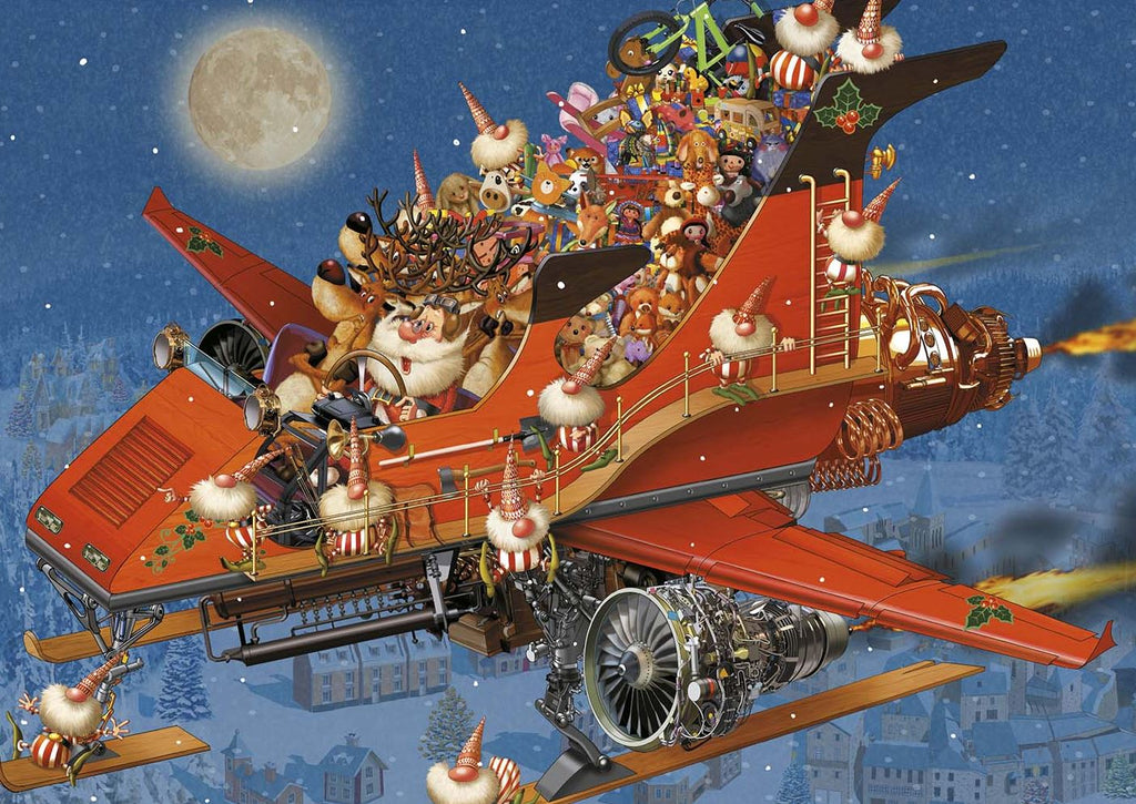 PIATNIK JIGSAW PUZZLE 1000 PIECES - CHRISTMAS PLANE #80-05565