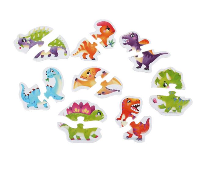 PUZZLIKA CASSE-TÊTE 8 EN 1 - JOYEUX DINOSAURES #4-15252