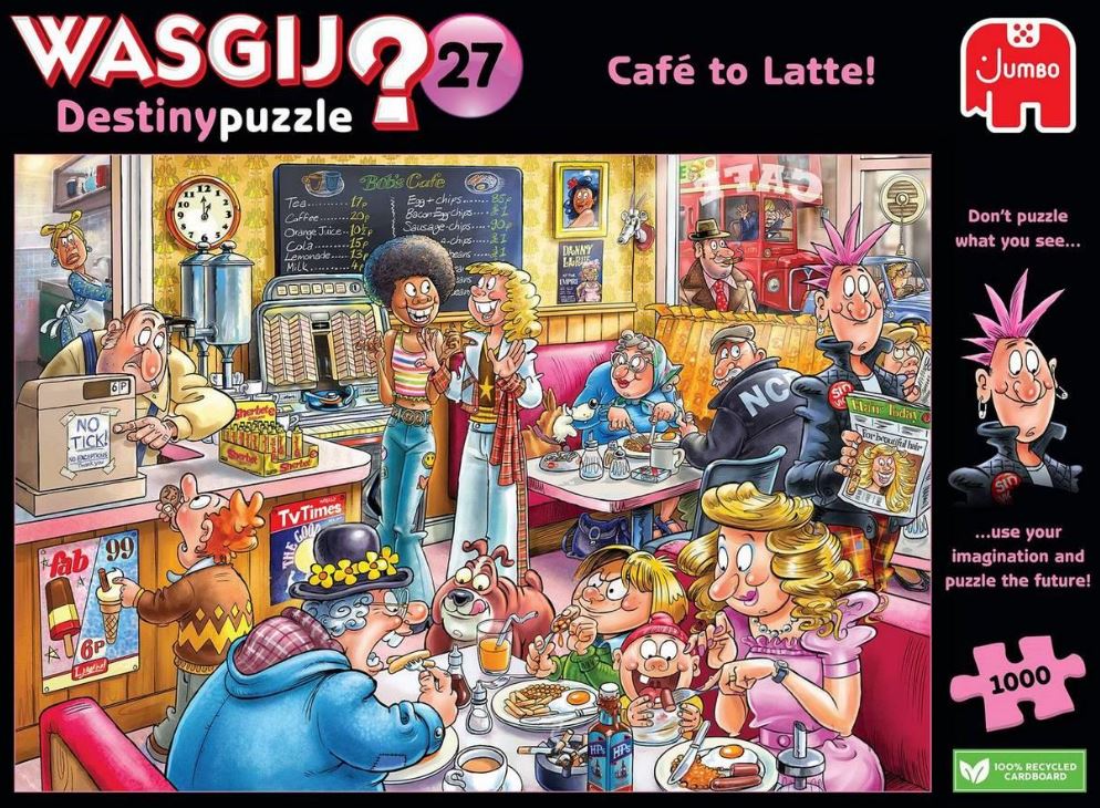 WASGIJ DESTINY NO 27 ROSE CASSE-TÊTE 1000 PIÈCES - DU PETIT NOIR AU CAFÉ LATTÉ ! #70-00332