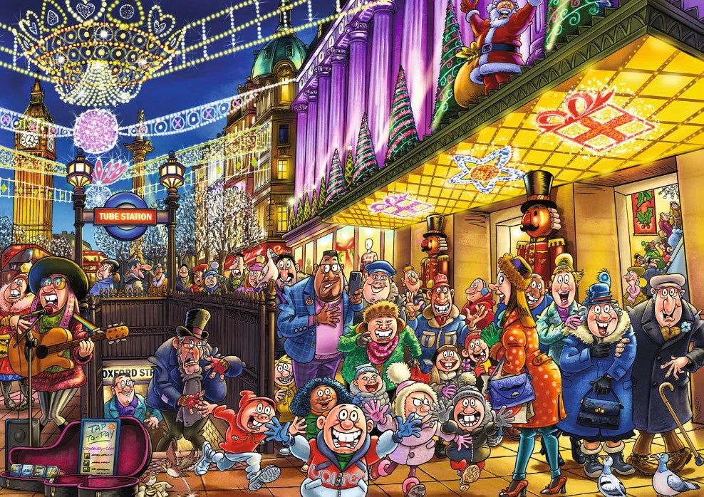 WASGIJ LES ESPRITS DE NOËL NO 20 VERT CASSE-TÊTE 2X1000 PIÈCES - #70-00334