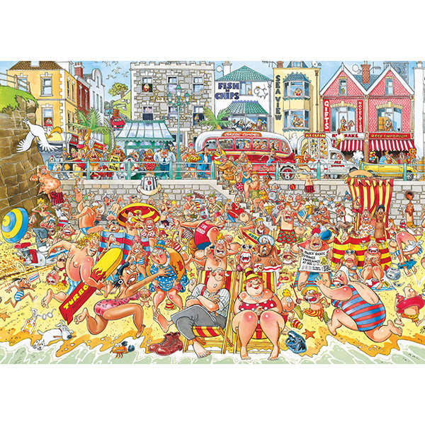 WASGIJ ORIGINAL RETRO NO 8 YELLOW JIGSAW PUZZLE 1000 PIECES - HIGH TIDE #70-00579