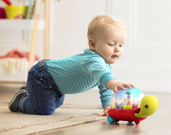 BATTAT ACTIVE - TROTTEUR À BILLES TORTUE "WALK 'N' POP!"