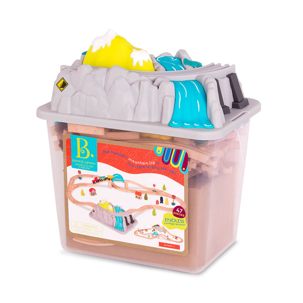 BATTAT - ENSEMBLE DE TRAIN WOOD & WHEELS -