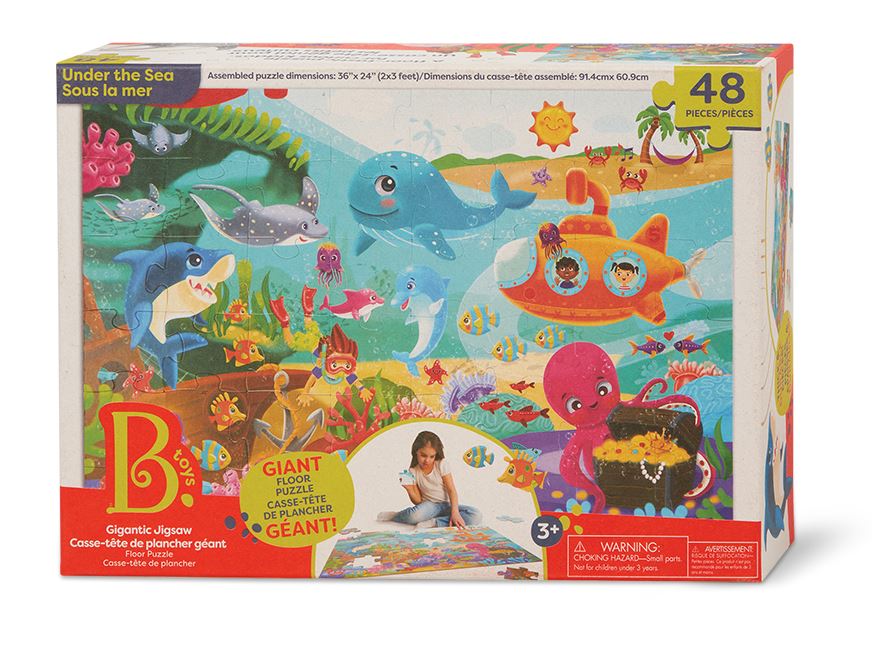 BATTAT TOYS - CASSE-TÊTE DE PLANCHER GÉANT 48 PIÈCES - SOUS LA MER #BX2218