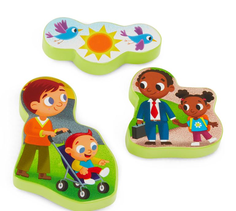 BATTAT WOODY - CASSE-TÊTE DE BOIS 8 PIÈCES - AUTOBUS SCOLAIRE "PEEK & EXPLORE"