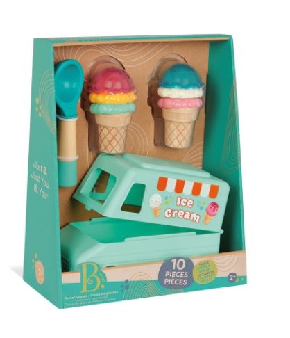 BATTAT WOODY - ENSEMBLE CAMION À CRÈME GLACÉE "SWEET SCOOPS"
