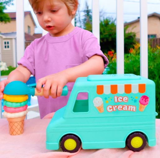 BATTAT WOODY - ENSEMBLE CAMION À CRÈME GLACÉE "SWEET SCOOPS"
