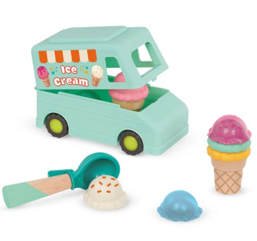 BATTAT WOODY - ENSEMBLE CAMION À CRÈME GLACÉE "SWEET SCOOPS"