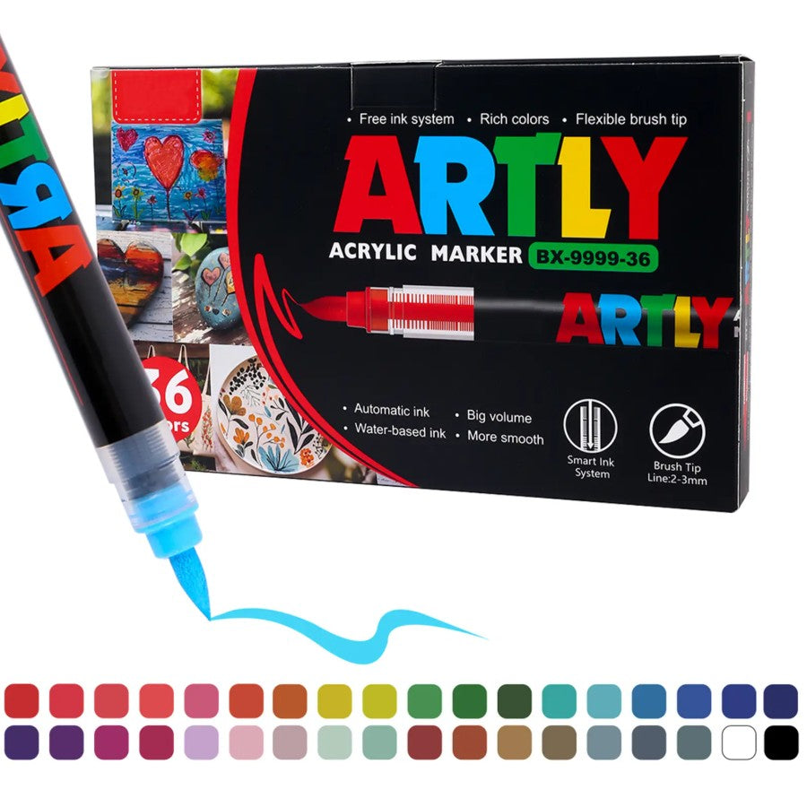 BIA - ENSEMBLE DE 36 CRAYONS À L'ACRYLIQUE