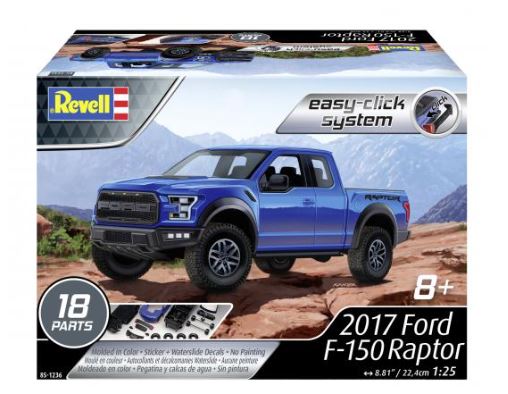 MODÈLE À COLLER - FORD 2017 F-150 RAPTOR BLEU SNAPTITE NIVEAU #2