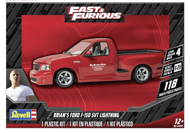 MODÈLE À COLLER - PICK-UP FORD F-150 SVT LIGHTNING DE BRIAN DE FAST & FURIOUS 1/25 NIVEAU #4