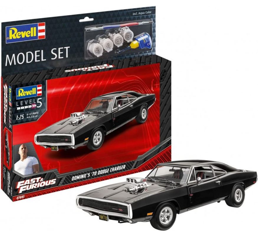 MODÈLE À COLLER - VOITURE DODGE CHARGER R/T 1970 DOMINIC FAST AND FURIOUS NIVEAU 5