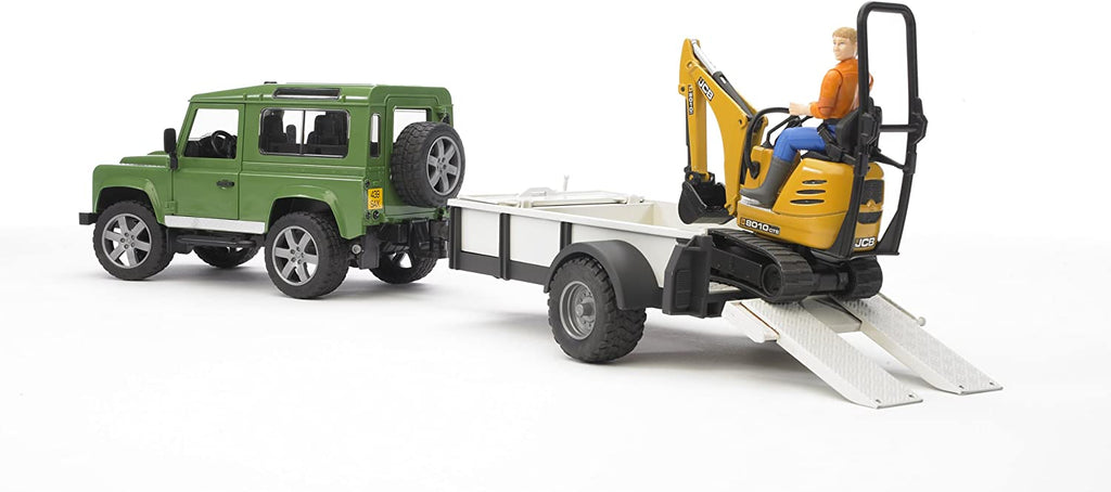 BRUDER - LAND ROVER DEFENDER ET REMORQUE #02593