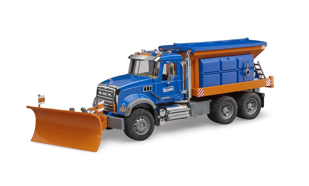 BRUDER - MACK GRANITE WINTER SERVICE TRUCK WITH SNOW PLOW #02816