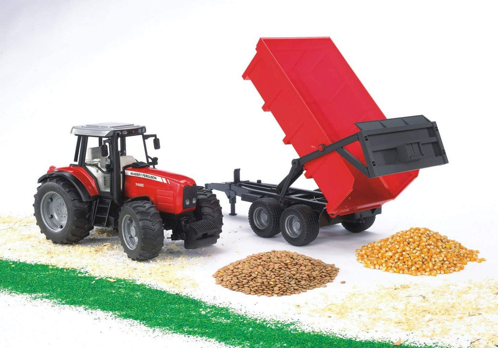 BRUDER - MASSEY FERGUSON 7480 ET REMORQUE