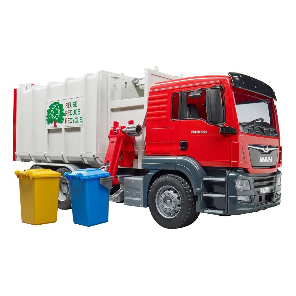 BRUDER - CAMION DE RECYCLAGE ROUGE #03761