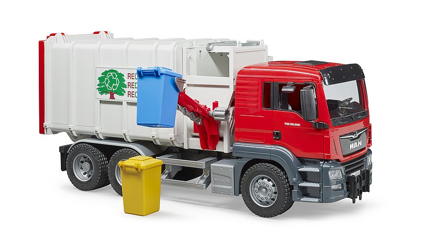 BRUDER - CAMION DE RECYCLAGE ROUGE #03761