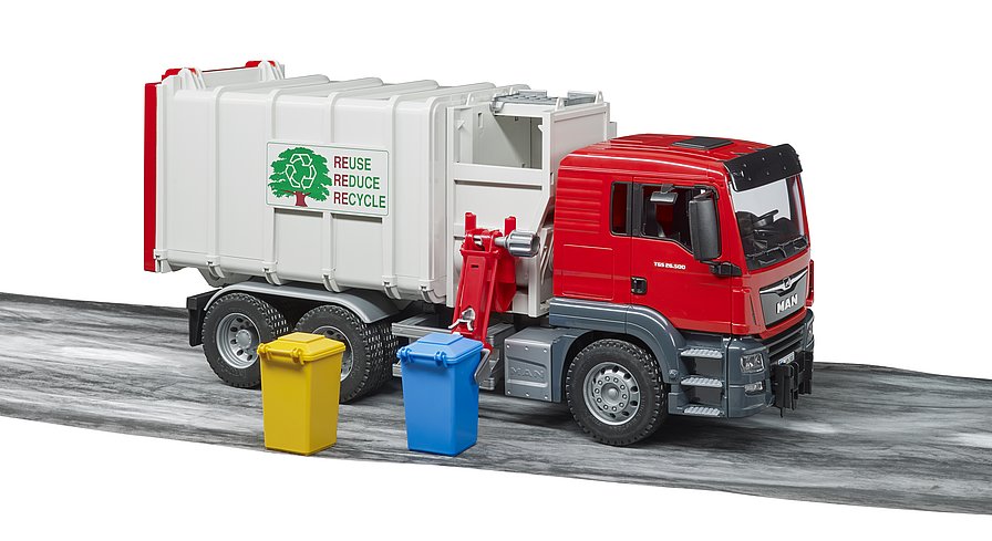 BRUDER - CAMION DE RECYCLAGE ROUGE #03761
