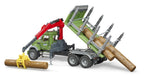 BRUDER - CAMION DE TRANSPORT DE BOIS GRANITE MACK AVEC TROIS TRONCS D'ARBRES #02824