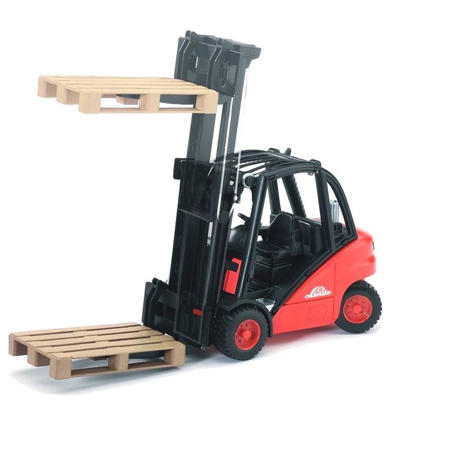 BRUDER - CHARIOT ÉLÉVATEUR LINDE H30D AVEC DISPOSITIF D'ATTELAGE #02511