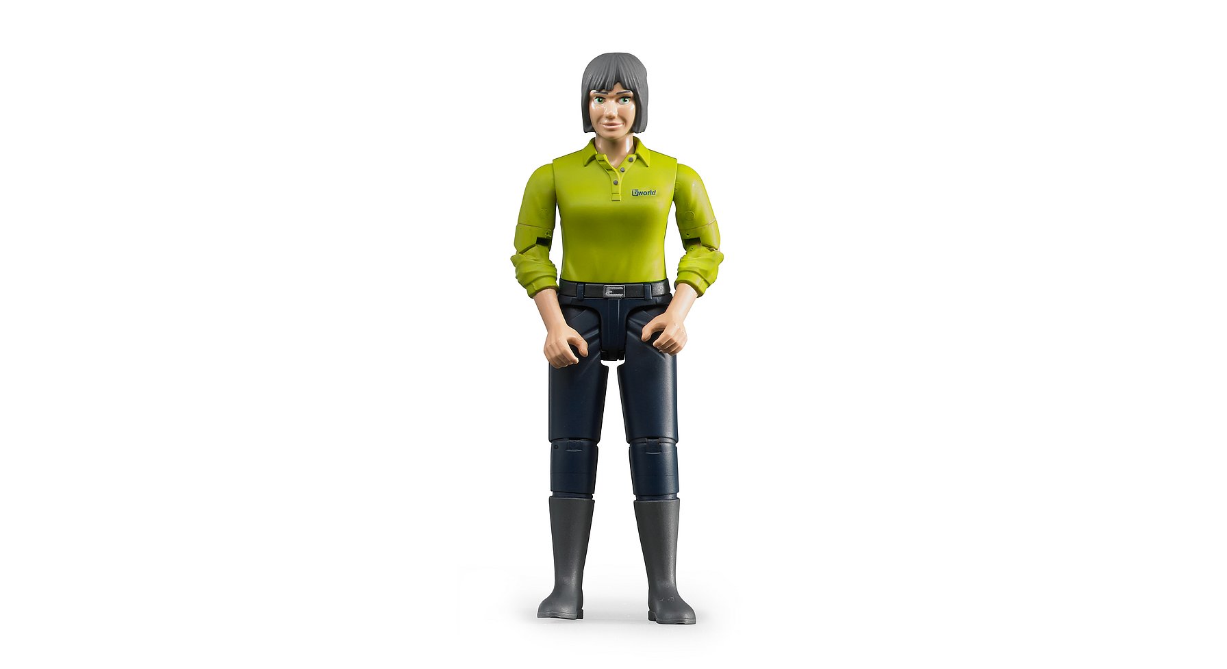 BRUDER - WOMAN GREEN SHIRT AND BLUE PANTS #60405