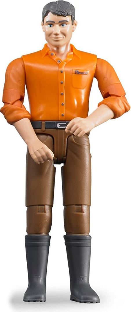 BRUDER - MAN BROWN TROUSERS ORANGE SHIRT #60007