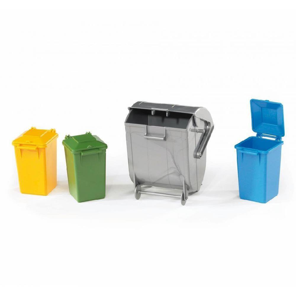 BRUDER - KIT POUBELLES (TROIS PETITES POUBELLES ET UNE GRANDE)